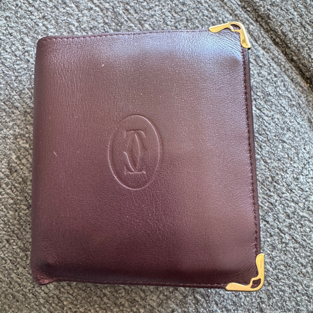 Cartier Burgundy Leather Wallet